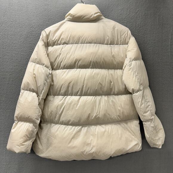 Uniqlo Puffer Jacket Womens Small Off White Full Zip Ultra Light Down - Picture 3 of 7